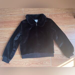 365 Kids Garanimals - Girl Black Furry Jacket